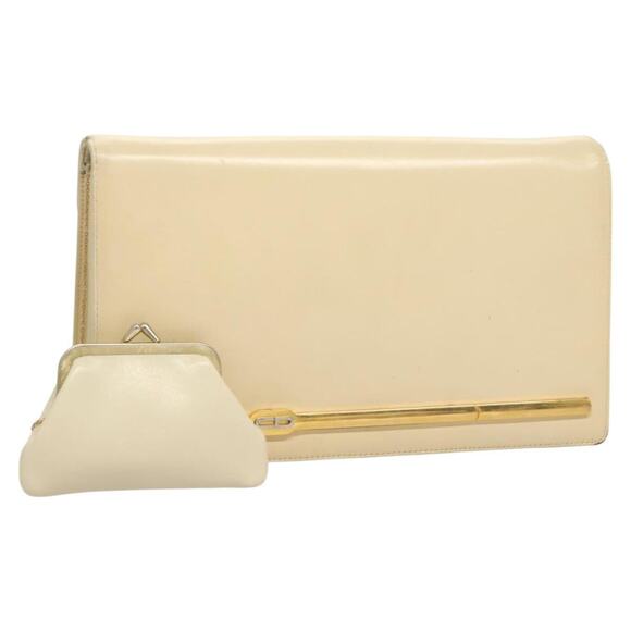 DIOR Shoulder Bag Leather Beige Gold - Picture 1 of 12
